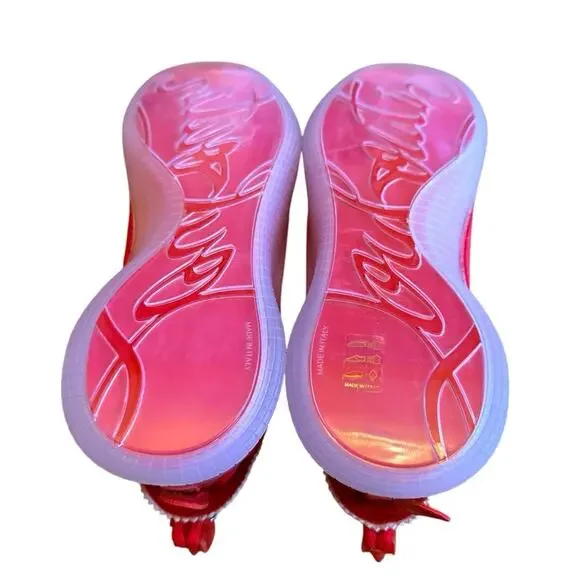 Christian Louboutin Arpoador Red Suede Drawstring Sock Sneakers Men’s EU 43US 10 - Picture 13 of 14